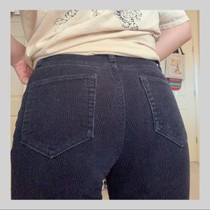 BDG Black corduroy mom styled pants